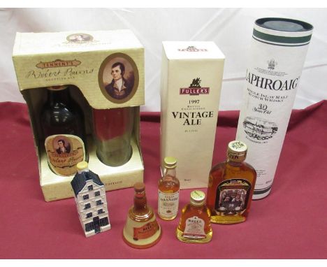 Laphroaig Single Islay Malt Scotch Whisky 10 Years Old 40% vol 70cl, Tennent's Robert Burns Scottish Ale Limited Edition with