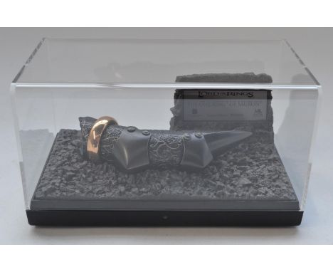 The One Ring Of Sauron, rare Lord Of The Rings film replica by Master Replicas (item no LR-100) complete with acrylic display