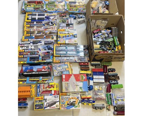 Large collection of Japanese import toy trains, mainly Tomy Takara, incl. Thomas the Tank Engine 