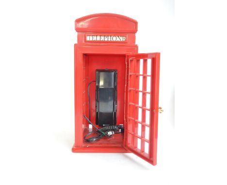 Novelty red telephone box phone by Astral International, 2 clowns and 2 Great War medals to Private F Mills, Oxf. &amp; Bucks