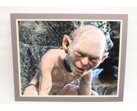 Andy Serkis signed picture of Gollum from Lord of the Rings, 50.7cm x 40.6cm 