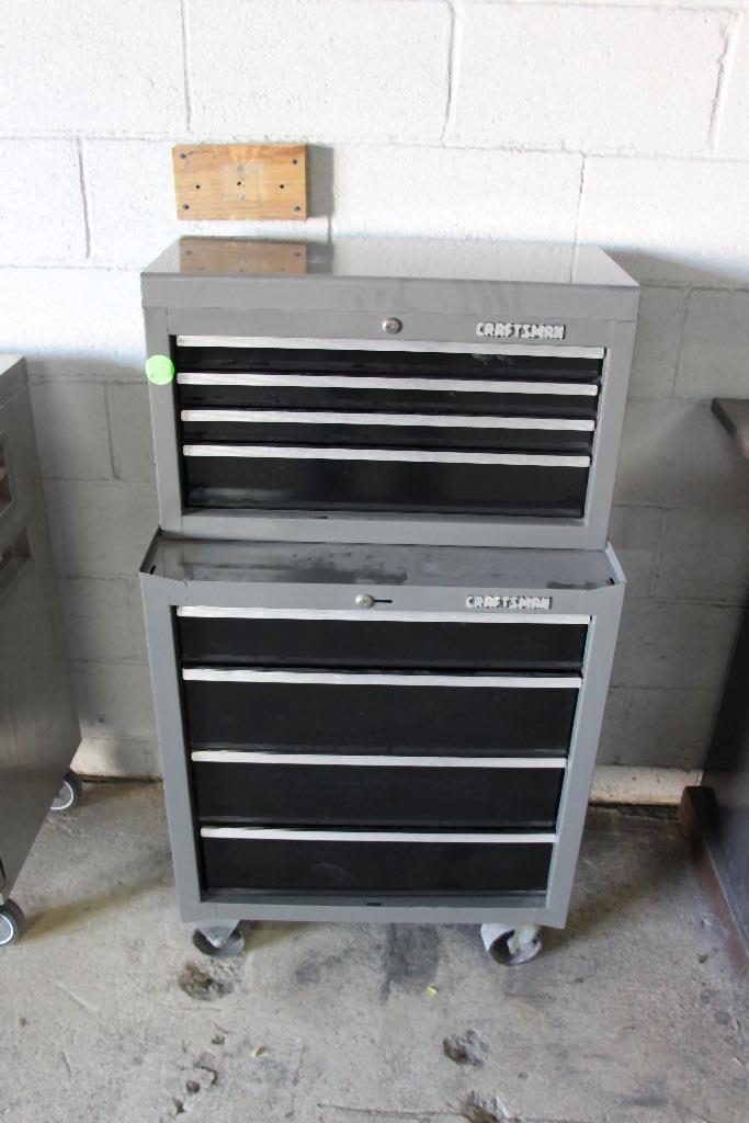 Craftsman 2piece tool box on wheels