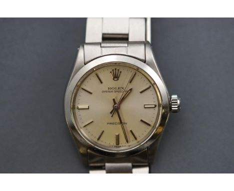 Rolex, Oyster Speedking,  Precision, a lady’s/mid size stainless steel bracelet watch, circa 1968/69*, ref; 6430, no. 2409066