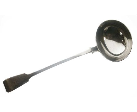 Victorian silver Fiddle pattern ladle, sponsor's mark of Chawner &amp; Co, London 1856, 210g approx