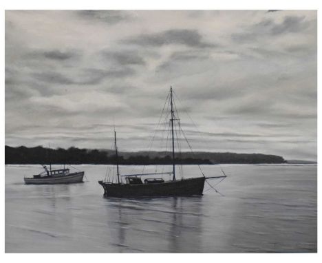 R. Holdstock - Oil on board - 'Batemans Bay, New South Wales', signed and dated '95 lower right, 39.5cm x 49cm, framed 