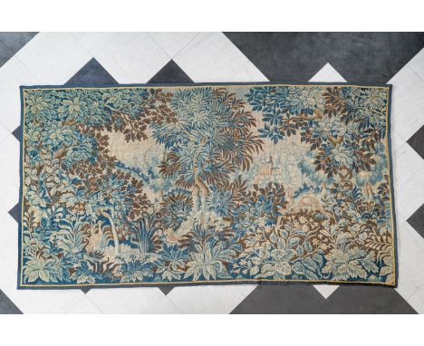 A Flemish verdure wall tapestry, ca. 1600381 x 207,5 cm (incl. border)  370,5 x 197,5 cm (excl. border)  