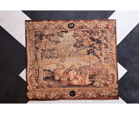 A Flemish wall tapestry with an allegorical representation of the month of July, 19th/20th C.203,5 x 186 cm