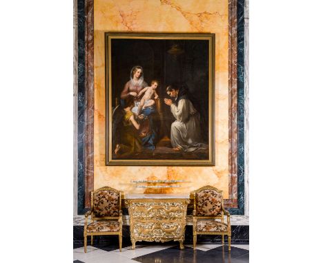Rene Theodore Berthon (1776-1859): Madonna of the Rosary, oil on canvas, dated 1845Work: 223 x 180 cm Frame: 246 x 205 cm  Th