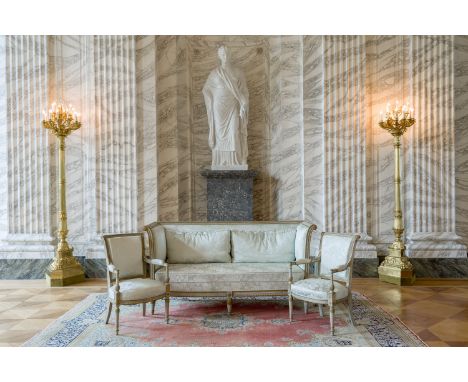 A pair of impressive French gilt bronze eighteen-light floor standing candelabra in the manner of Pierre-Philippe Thomire, Pa