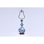 A Japanese blue and white Chinese Transition style vase with scholars in a landscape mounted as a la