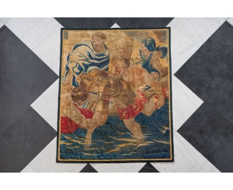 A Flemish 'Alexander the Great rescued from the river Cydnus' wall tapestry after Jacob Jordaens (1593-1678), Brussels, 17th 