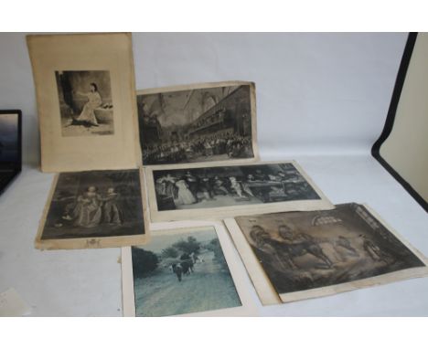 A SMALL QUANTITY OF ENGRAVINGS to include 'View of the interior of The House of Lords, during thr important investigation in 