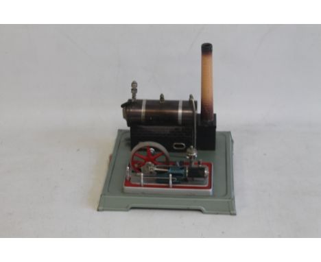 A VINTAGE FLEISCHMANN LIVE STEAM STATIONARY ENGINE PLANT with Mamod steam hammer etc.