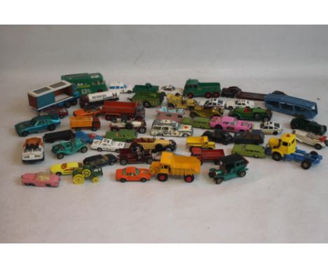 A QUANTITY OF PLAYWORN DIECAST VEHICLES, by Matchbox, Corgi, Corgi Juniors, Majorette Mattel Hot Wheels etc