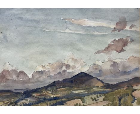 Dame Laura Knight (Staithes Group 1877-1970): Malvern Hills, watercolour signed and dated 1959, 25cm x 35cmProvenance: R L Po