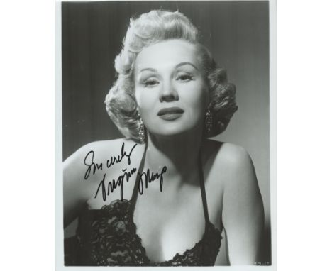 Virginia Mayo signed vintage 10x8 black and white photo. Virginia Mayo (born Virginia Clara Jones; November 30, 1920 - Januar