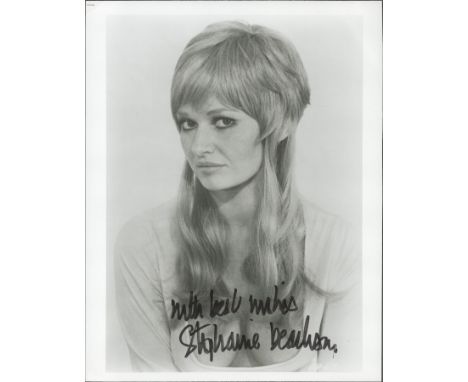 Stephanie Beacham signed 10x8 vintage black and white photo. Stephanie Beacham (born 28 February 1947) is an English televisi