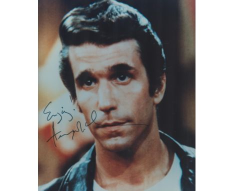 Henry Winkler signed Fonzie 10x8 colour photo. Henry Franklin Winkler (born October 30, 1945) is an American actor, comedian,