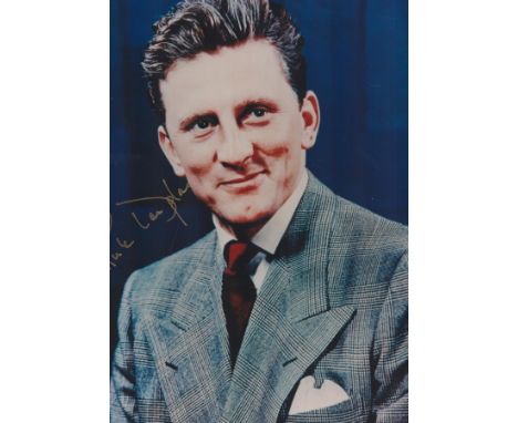 Kirk Douglas signed vintage 10x8 colour photo. Kirk Douglas (born Issur Danielovitch; December 9, 1916 - February 5, 2020) wa