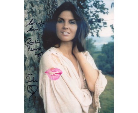 007 James Bond actress Caroline Munro signed and kissed 8x10 photo! She has actually kissed this making it a wonderful and un