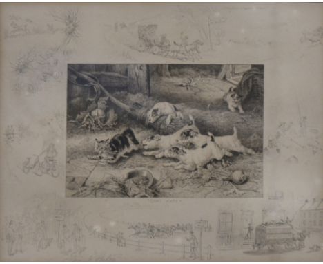 After Frank Paton, "Gone Away", signed in pencil, print, 20cm x 25cm, framed and glazed; and "Coming Events Cast Their Shadow