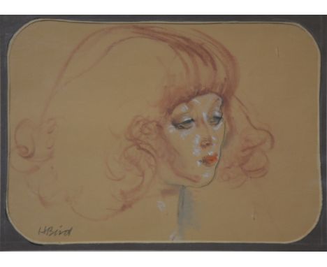 Henry Bird, pastel portrait of a young lady, signed in pencil, 23cm x 32cm; and Richard Barnard, "Die Zauberflote 1 and Die Z