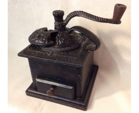 French cast iron coffee grinder.  