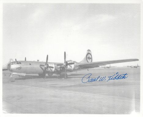 WWII, Paul Tibbets signed 10x8 black and white photograph. Tibbets Jr. (23 February 1915 - 1 November 2007) was a brigadier g