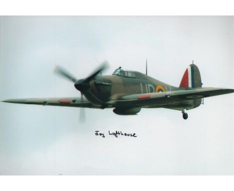 WW2 ATA pilot Joy Lofthouse signed 10x 8 inch colour Hurricane in flight photo. Joy Lofthouse was a British pilot having join