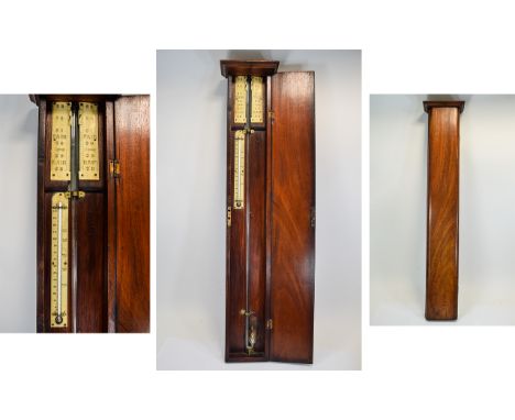 Early 19th Century Stick Barometer, Comes With Its Own Case. c.1800 - 1820. Height 37 Inches. 