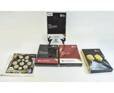 Royal Mint Collection of Unsealed United Kingdom Annual Coin Sets. Includes 2013 United Mint - Uncirculated Annual Coin Set (