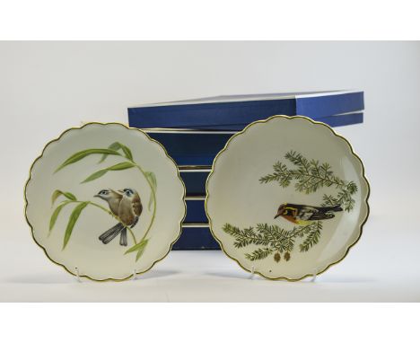 6 Limited Edition Royal Worcester Dessert Plates by Dorothy Doughty. All boxed with paperwork