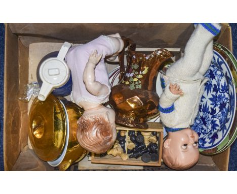 Box of Assorted Items including pottery and collectables.