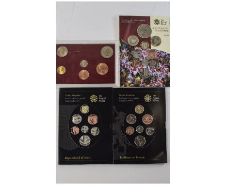 Royal Mint Collection of United Kingdom Brilliant Uncirculated Coin Collections ( 4 ) In Total. Comprises 1/ The Queens Portr