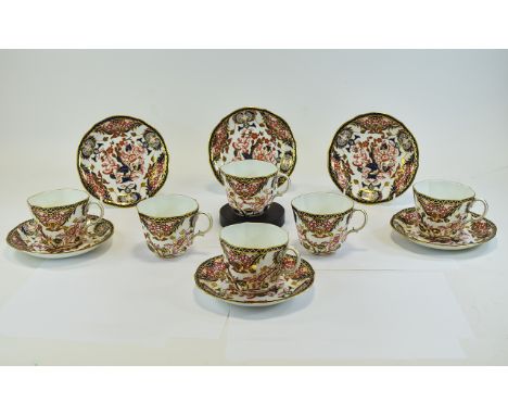 Royal Crown Derby Fine Quality Imari Pattern Set of Cups and Saucers ( 12 ) Pieces In Total. Date 1909, Imari Kings Pattern, 