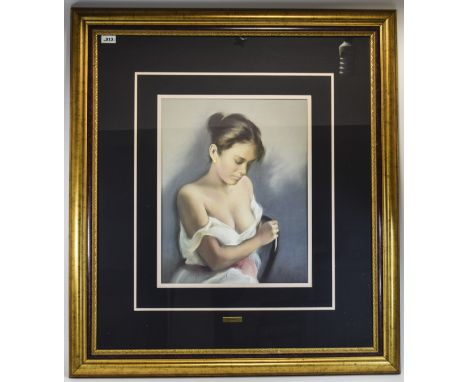 Domingo - Pencil Signed Ltd and Numbered Edition Giclee / Lithograph Print. Titled ' Portrait of Carla ' Num 302 / 850. Mount