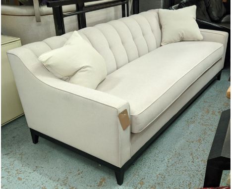 BESPOKE SOFA LONDON SOFA SOFA, neutral upholstered button back finish, 210cm x 78cm x 92cm. 