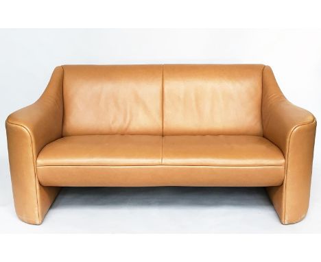MATTEO GRASSI ESQUIRE SOFA, by Luigi Massoni and Giorgio Cazzaniga, fine light tan hid leather upholstered, 200cm W. 