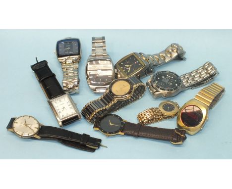 A replica Omega Seamaster Professional Chronometer and other wrist watches.