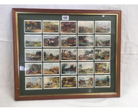 FULL SET OF JOHN PLAYER LARGE SCALE CIGARETTE CARDS, “OLD HUNTING PRINTS”, PUBLISHED IN 1938