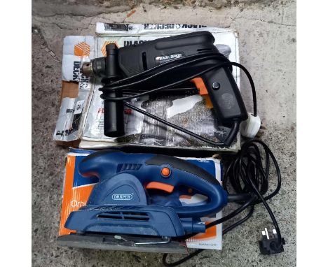 BLACK &amp; DECKER POWER DRILL &amp; A DRAPER ORBITAL SANDER