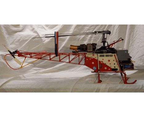 PART BUILT HIROBO R.C HELICOPTER WITH ENGINE