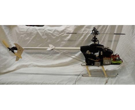 E.C HELICOPTER OF UNKNOWN MAKE, NO MAIN ROTOR BLADES OR BODY, WITH ENGINE, SOLD AS SEEN