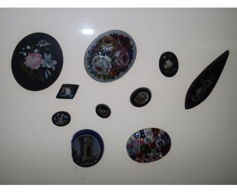 Several panels of micro mosaic, millefiore and pietra duraP&P group 1 (£16 for the first item and £1.50 for subsequent items)