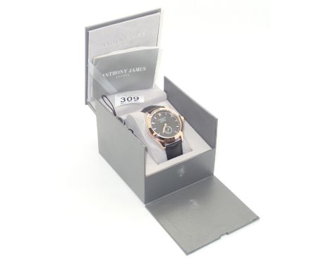 New old stock Anthony James gents water resistant wristwatch boxed. Working at lottingP&P group 1 (£16 for the first item and