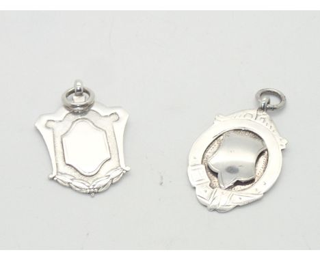 Two hallmarked silver watch fobsP&P group 1 (£16 for the first item and £1.50 for subsequent items) 