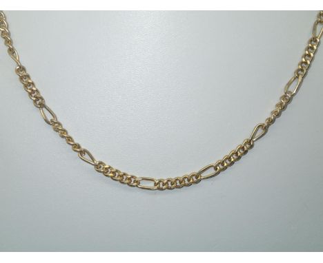 Heavy gold plated 60 cm Figaro chain P&P group 1 (£16 for the first item and £1.50 for subsequent items) 