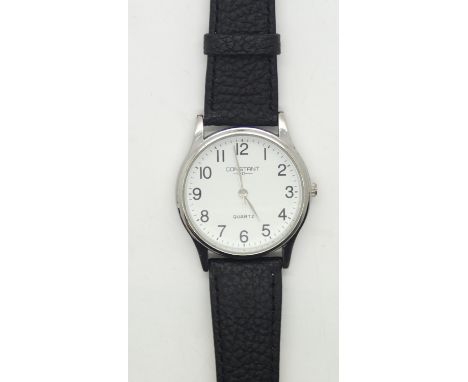 Gents Constant quartz wristwatch on a leather strapP&P group 1 (£16 for the first item and £1.50 for subsequent items) 
