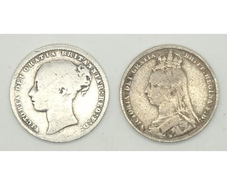 1874 shilling and 1892 shilling P&P group 1 (£16 for the first item and £1.50 for subsequent items) 