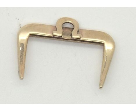 Omega 9ct gold strap buckle, 18mm lugs, 2.0gP&P group 1 (£16 for the first item and £1.50 for subsequent items) 